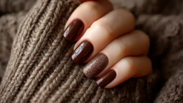 Cozy Brown Nails