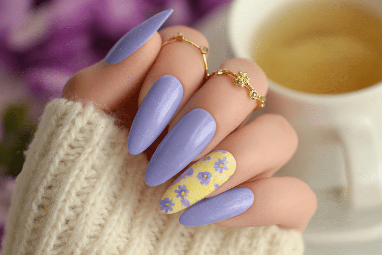 Cozy Blueberry Lemonade Press On Nails – Dream Nails with Cute Gel Nail Vibes