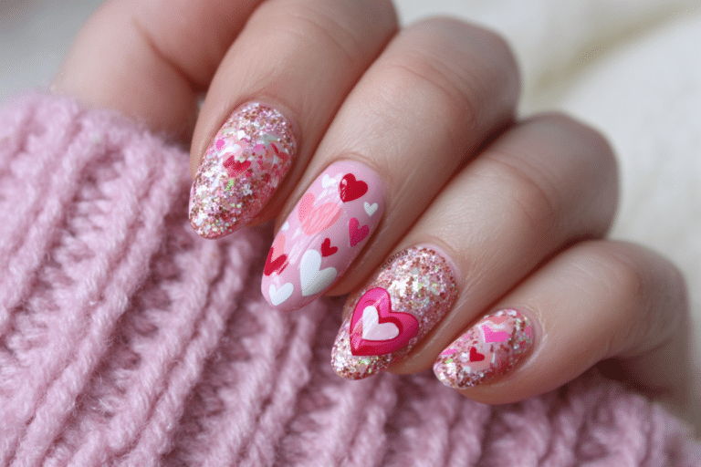 Cute Heart Press On Nails