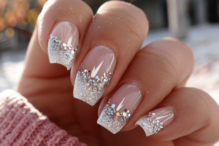 White French Tip Nails with Glitter Lining: The Ultimate Guide to Glamorous DIY Nails