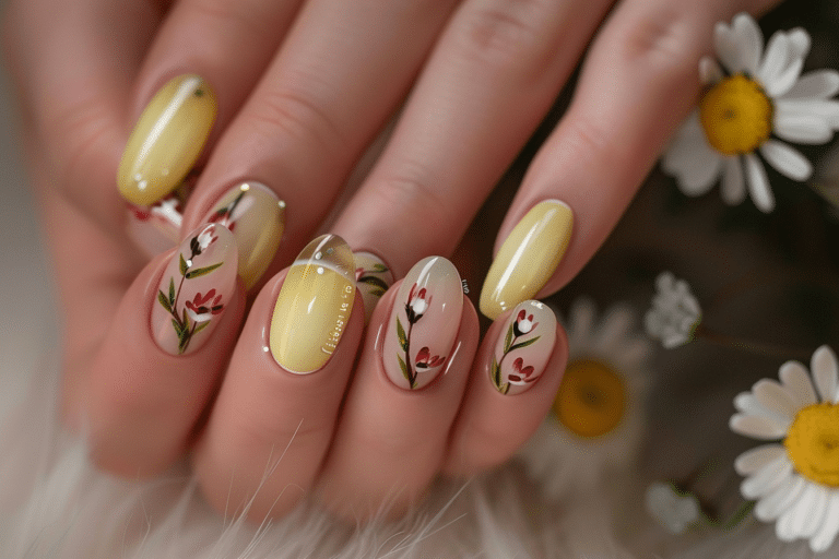 Soft Feminine Spring Nails 🌼 Pastel Yellow French Tip