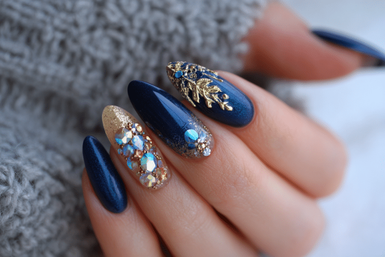 27 Navy Blue Fall Nail Ideas for 2024