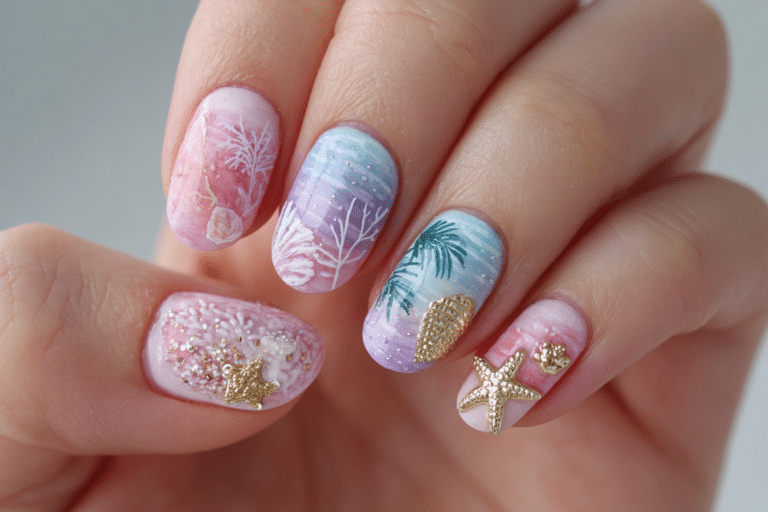 Cutest Beach Nails for Summer Gel Manicures