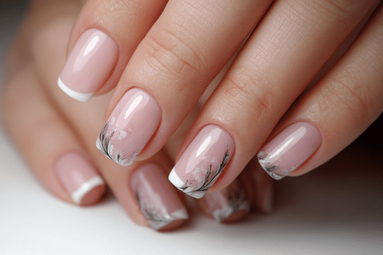 Nails Women Over 40 Classic Square Nails with Artistic Flair