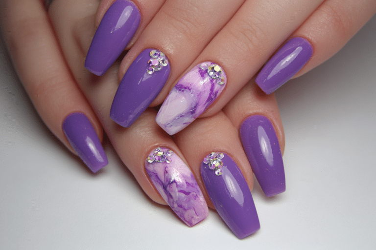 Purple Nails Ideas - Fascinate Names