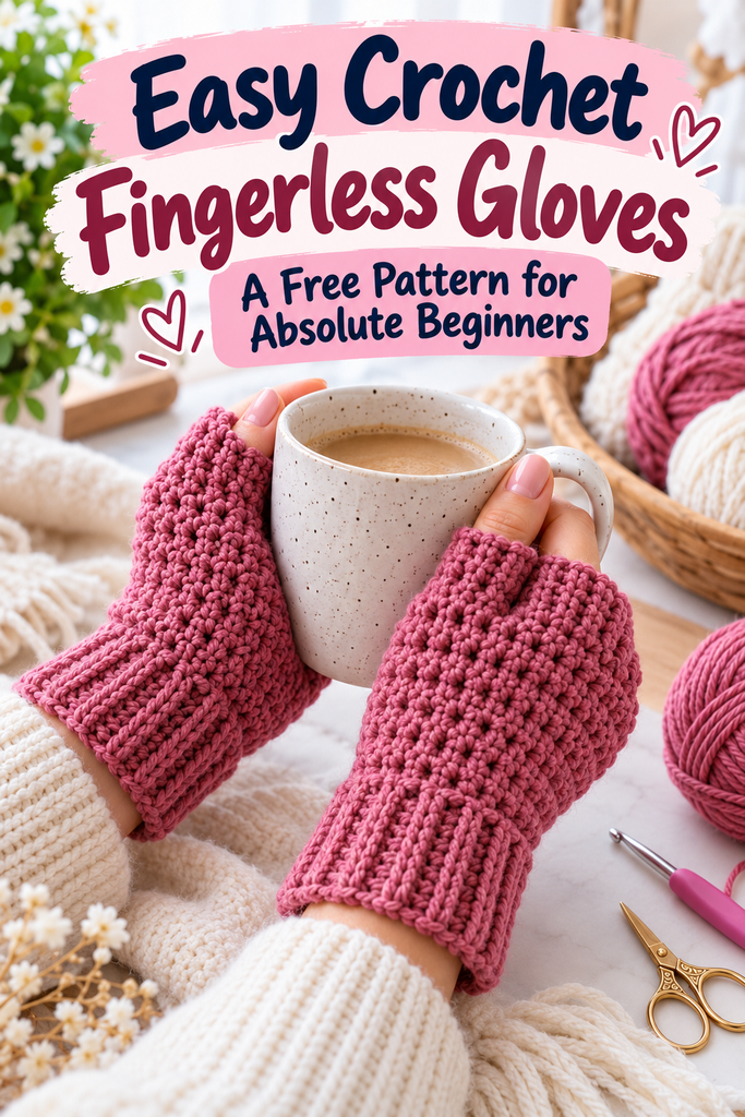 Easy Crochet Fingerless Gloves