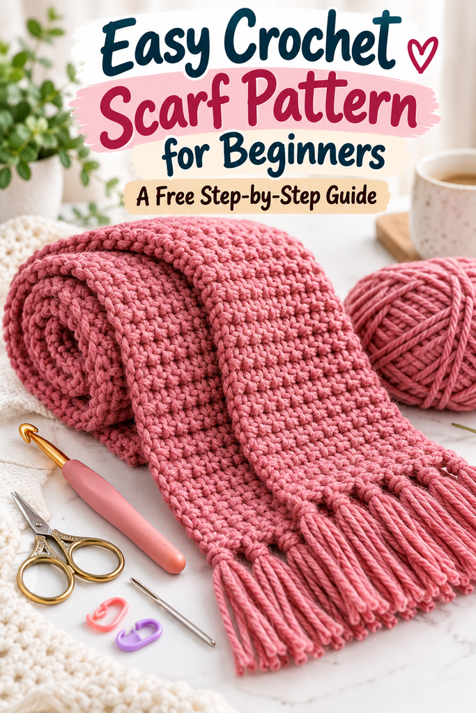 Easy Crochet Scarf Pattern for Beginners A Free Step-by-Step Guide