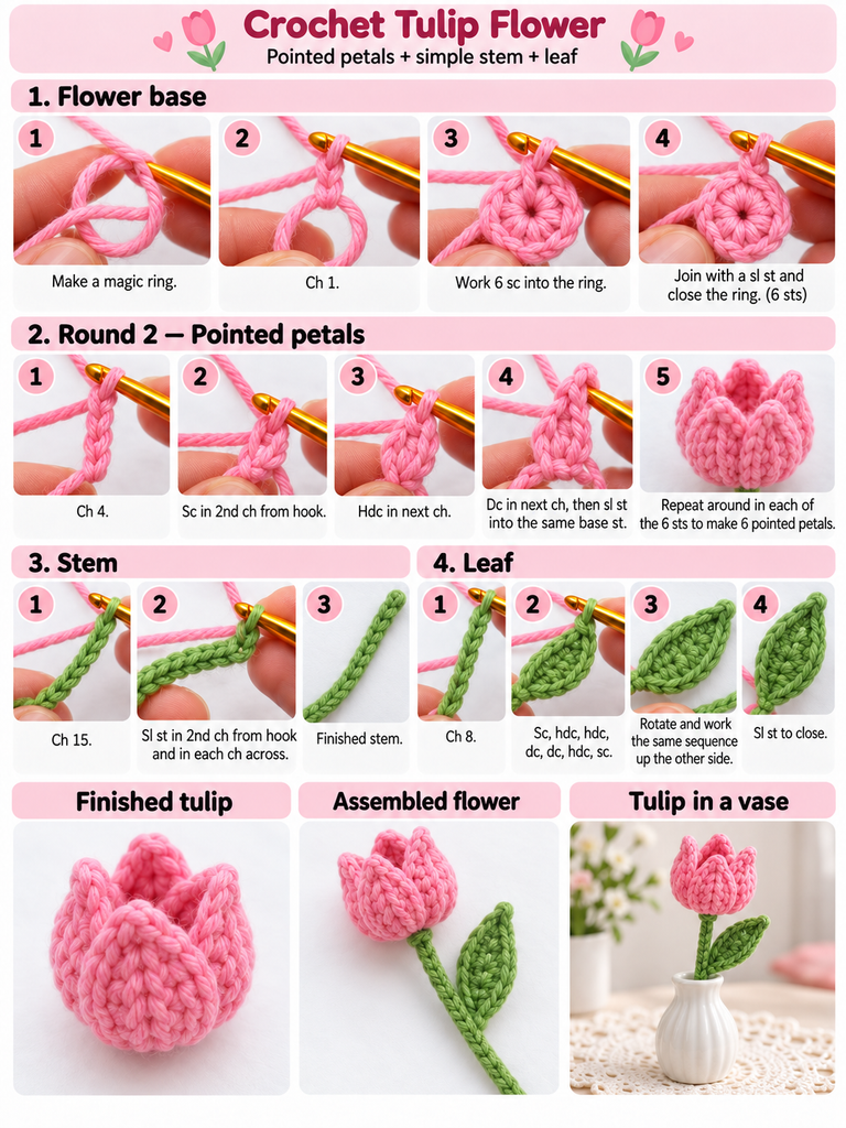 Pattern 3 The Little Tulip