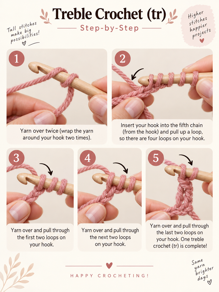 TrebleTriple Crochet (tr) Advanced-beginner
