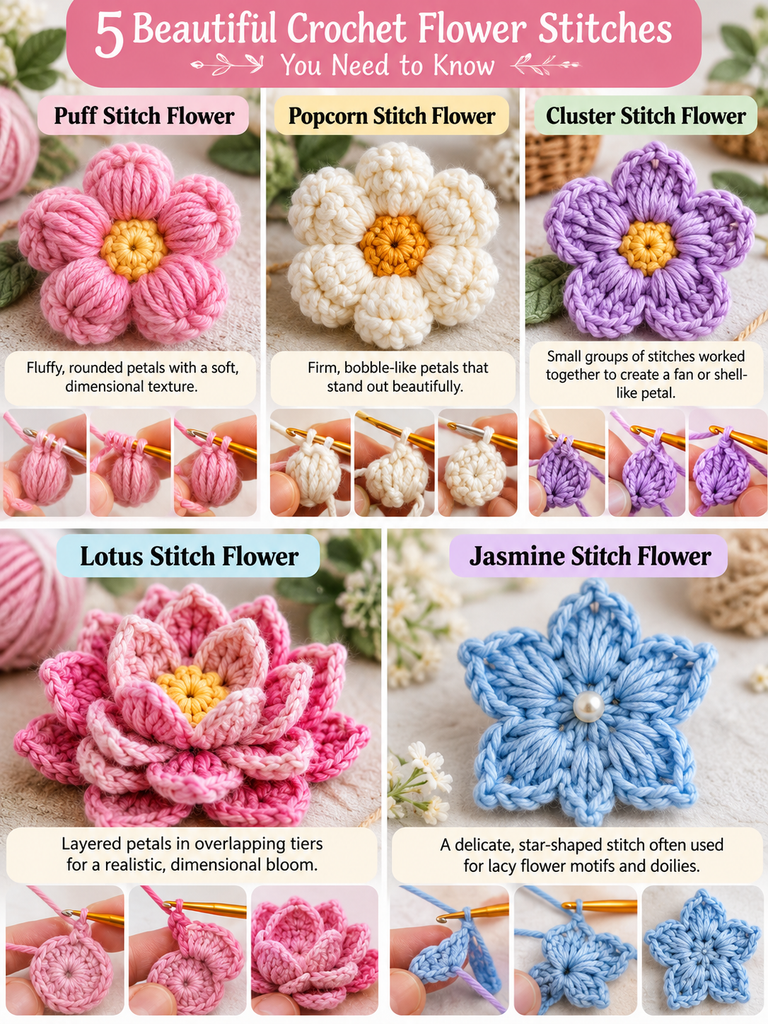 What Crochet Stitch Looks Like a Flower