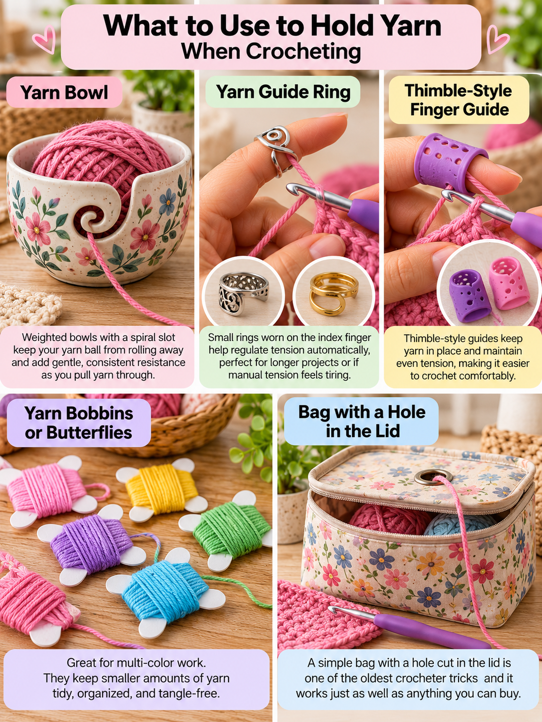 What to Use to Hold Yarn When Crocheting