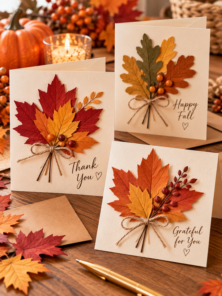 Leaf-Style Greeting Cards