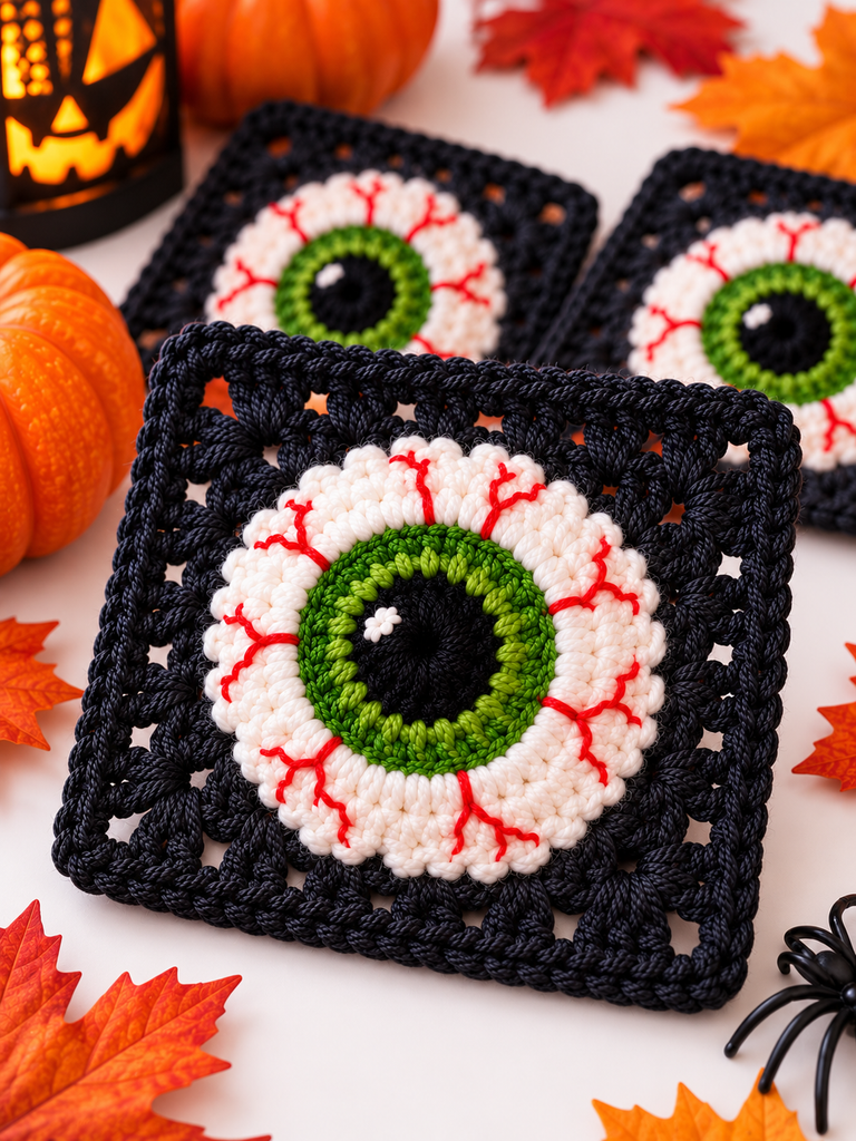 The Halloween Eye Granny Square