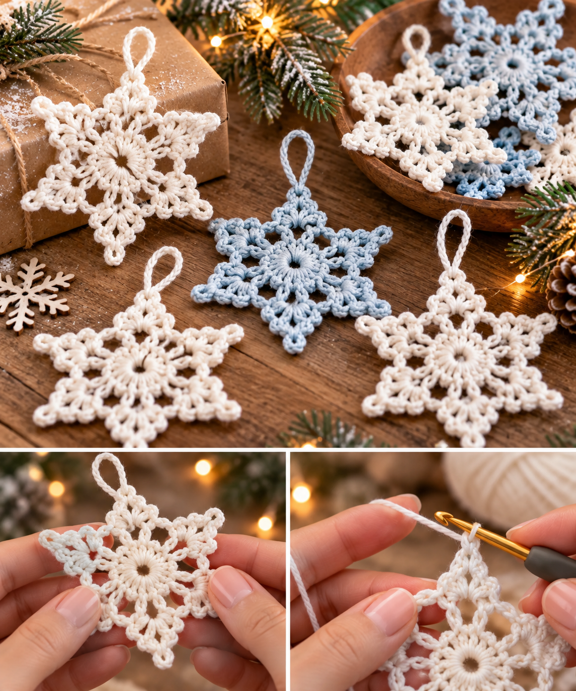 Crochet Snowflake Ornament by Annanitato Lolo