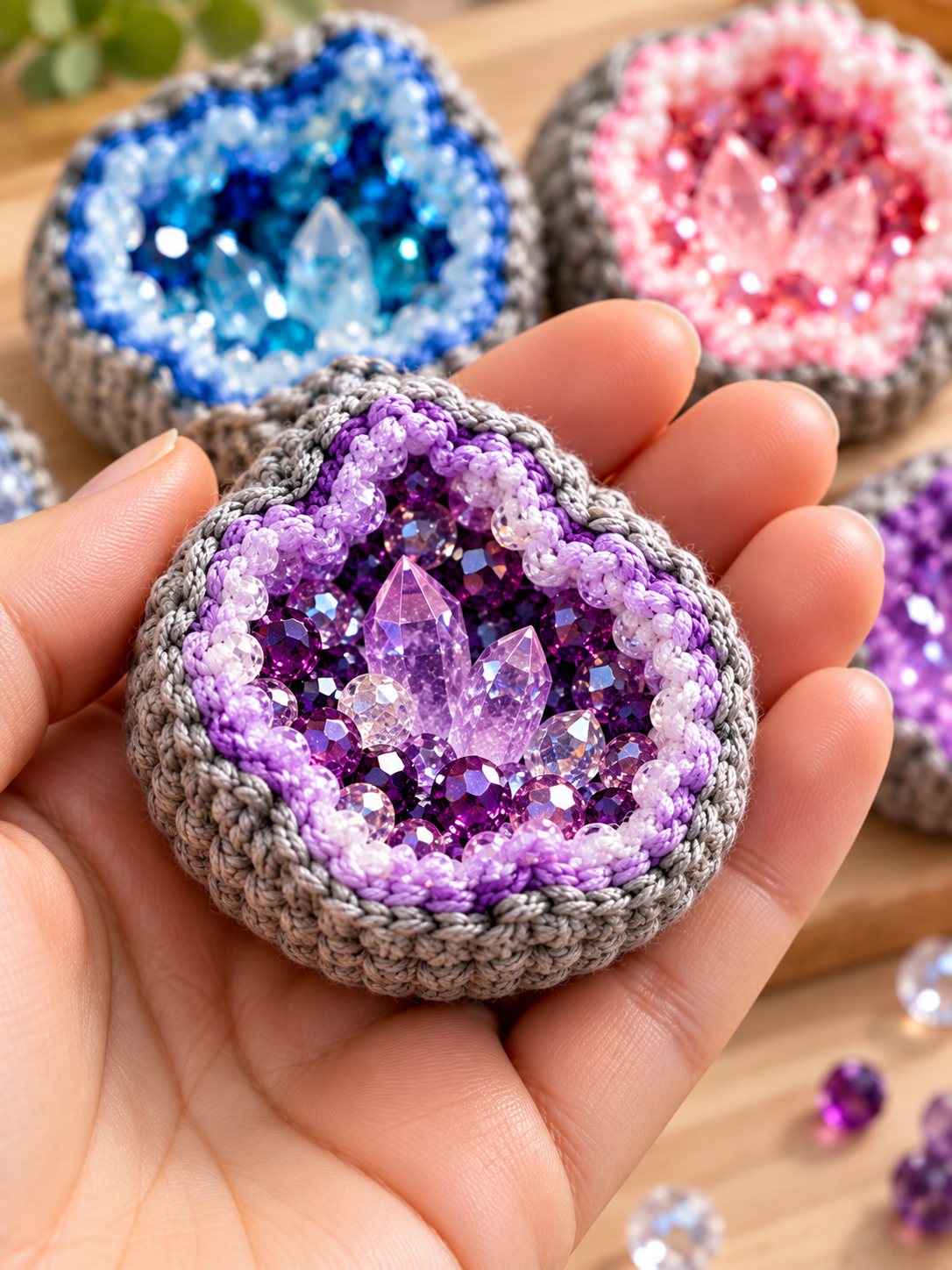 Crochet Geode Patterns: 12 Free & Paid Designs + Bead Guide