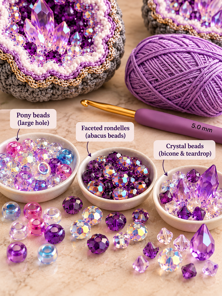 A practical bead guide for crochet geodes