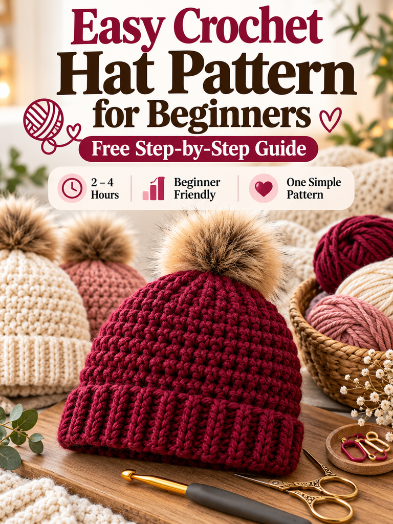 Easy Crochet Hat Pattern for Beginners: Free Step-by-Step Guide