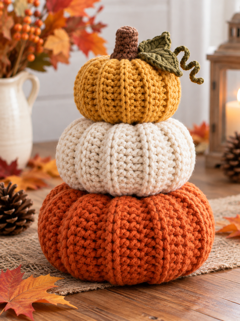 Stacked Pumpkin Centerpiece