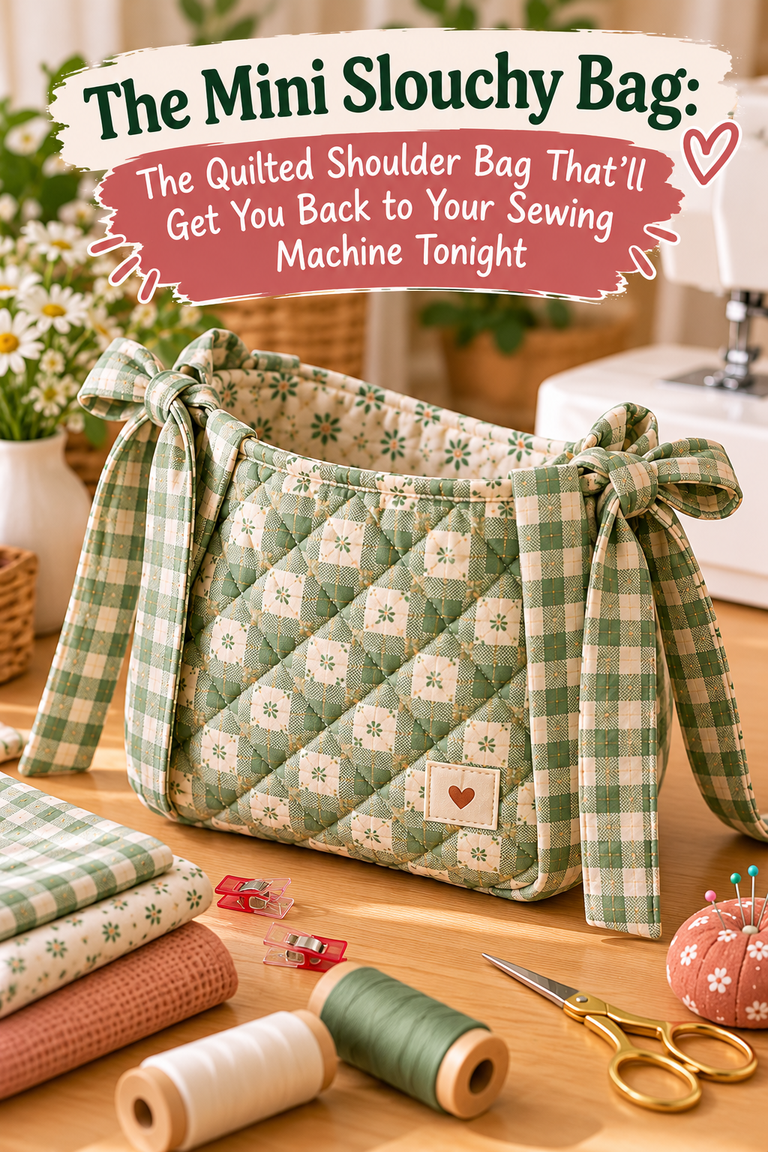 The Mini Slouchy Bag: The Quilted Shoulder Bag That’ll Get You Back to Your Sewing Machine Tonight
